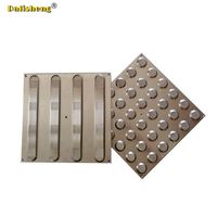 Dalles de pavage tactiles durables en acier inoxydable 316, dômes coupés en acier 304 pour la guidage routier extérieur des aveugles, marque Dalisheng 1