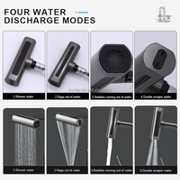 Robinet de cuisine à cascade noire de luxe moderne à poignée unique Robinets mélangeurs pour éviers de cuisine