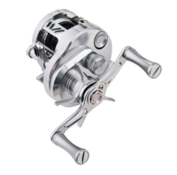 Pêche au lézard BOKI PRO mirco tambour baitcaster moulinet avec pèse 138g 7.6:1 rapport CNC alliage corps bobine peu profonde baitcasting moulinet