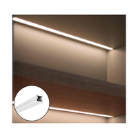 Profilé LED encastré en aluminium avec diffuseur PC pour éclairage de meuble et étagère, bande LED pour armoire