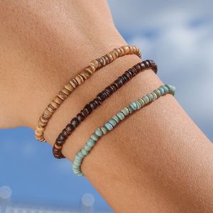 Vintage Layered Mixed Colors Wood <strong>Beads</strong> <strong>Bracelet</strong> Bohemian Men Handmade <strong>Bracelet</strong> Hip Hop Jewelry <strong>Fashion</strong> Women Accessories - Product Image 4