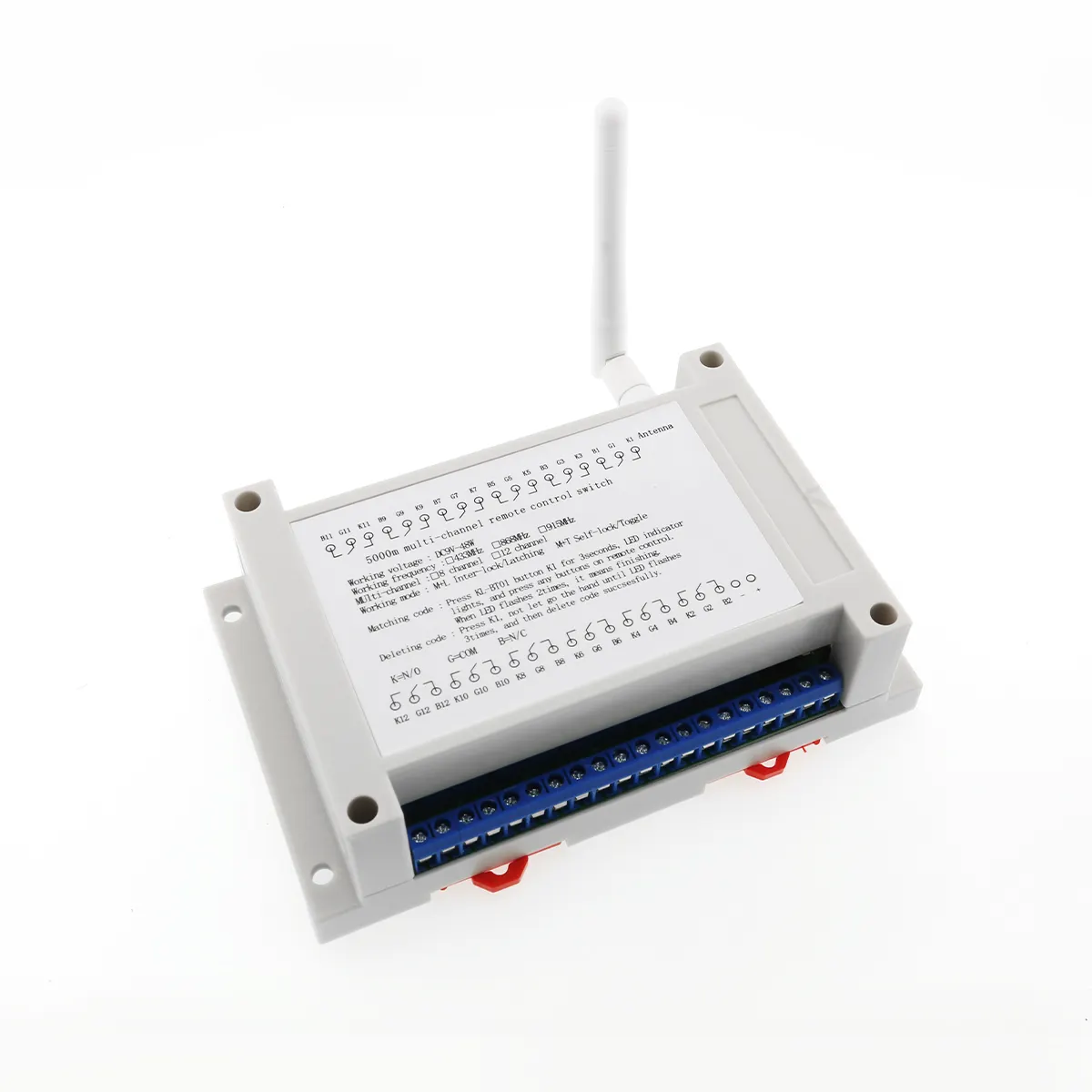 High Quality 8-Channel 5km Wireless RF Relay Controller 433.92MHz Remote Control for Farmland Irrigation