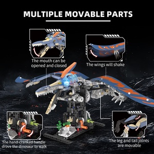 586 pièces engrenage mécanique ptérosaure blocs de construction modèle bricolage bionique <span class=keywords><strong>Cyborg</strong></span> dinosaure briques tringlerie Kit de Construction avec lumières - Product Image 3