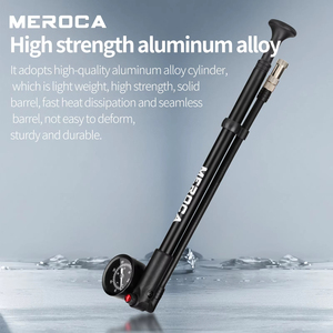 ปั๊มลมจักรยานแรงดันสูงพร้อมมาตรวัดแรงดันสูง300PSI โช้คอัพหน้าโช้คอัพหลังกระเพาะปัสสาวะปั๊มลมจักรยานแบบพกพา - Product Image 4