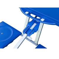 Hot Sale Garten Tragbare faltbare Abs Kunststoff Klapp Esstisch mit 4 Sitzen Klapptisch