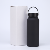 Bouteille d'eau isotherme en acier inoxydable à double paroi de 950 ml, prête à être expédiée, avec couvercle à paille, logo personnalisé, bouteille de sport