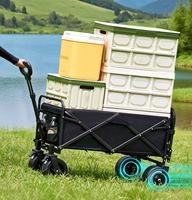 Nouveauté : Chariot utilitaire électrique tout-terrain à châssis en acier avec roues robustes pour les sorties à la plage
