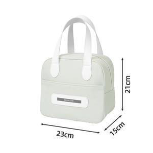 Nouveau Style réutilisable carré thermique sac à déjeuner employés de bureau frais cartable étudiants extérieur souriant visage repas sac - Product Image 6