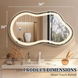 Luci a <span class=keywords><strong>specchio</strong></span> <span class=keywords><strong>da</strong></span> bagno a LED moderne con luci Smart retroilluminate e fosforcabili Anti-appannamento illuminate <span class=keywords><strong>da</strong></span> <span class=keywords><strong>soggiorno</strong></span> con <span class=keywords><strong>specchio</strong></span> di Design irregolare - Product Image 2