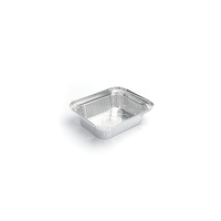 Conteneur jetable en aluminium pour boulangerie, boîte alimentaire à emporter avec couvercle en papier, plat de cuisson rectangulaire en aluminium