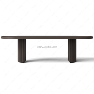 Ferly hiện đại nhôm ngoài trời bàn ăn thiết lập với 6 ghế Tất cả thời tiết Patio đồ nội thất sân vườn - Product Image 2