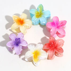 مشبك شعر بتصميم زهرة دقيقة من الراتنج، ماسك شعر أنيق بتصميم مخلب مع زهرة صغيرة بسيطة مقاس 4 سم - Product Image 2