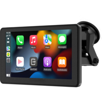 Cámara para Vehículo Personalizada, Cámara para Tablero de Instrumentos de Automóvil, Radio para Automóvil de 7 Pulgadas con Pantalla Táctil, Estéreo Universal Inteligente, Pantalla Automática con Android Auto y CarPlay
