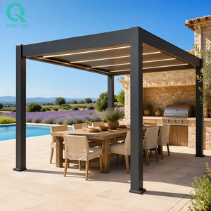 Kits de pergola motorisée à toit à lamelles en aluminium sur mesure QINGYING - Product Image 1