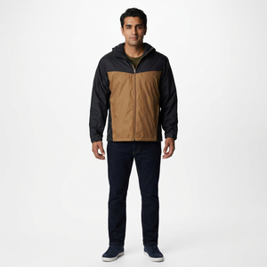 Veste coupe-vent imperméable à capuche Finer Threads pour hommes - Vêtements de course et d'entraînement d'automne personnalisables - Product Image 1
