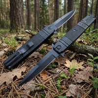 Couteau pliant multifonctionnel portable en acier inoxydable personnalisable avec manche en ABS, couteau de poche de survie en plein air pour le camping