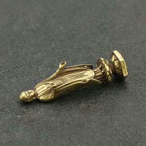 تمثال بوذية متين من النحاس النقي CA629 بسعر الجملة من المصنع تمثال بوذية قائم على شكل بوذا بينج ن بوذية زينة صغيرة - Product Image 5