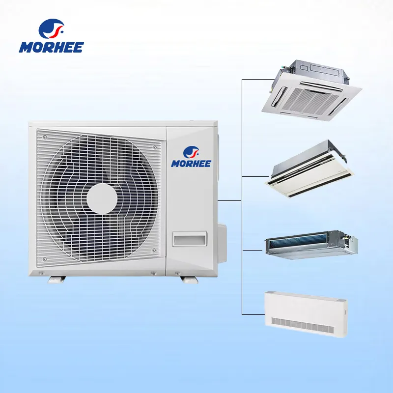 Gree 18000 Btu 24000 Btu เพดานเทปคาสเซ็ตเครื่องปรับอากาศในครัวเรือนเครื่องปรับอากาศกลาง VRF อินเวอร์เตอร์หลายโซน AC หน่วย