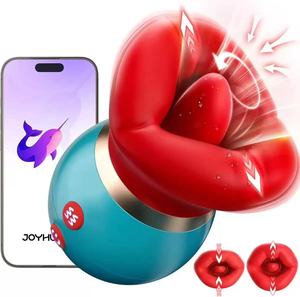 Vibrador <span class=keywords><strong>de</strong></span> Succión Personalizable, Estimulador <span class=keywords><strong>de</strong></span> Punto G, Masajeador <span class=keywords><strong>de</strong></span> Lengua, Juguete Sexual Oral para Lamer el Clítoris, para Mujeres - Product Image 1