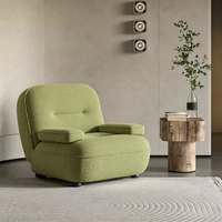 Fauteuil inclinable Tenghang Traditional Beetle en cuir huilé Sherpa, fauteuil de designer pour salon et bureau à domicile