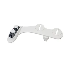 Ultra slim hot and cold water bidet attachment Non-Electric Bidet Mechanical Self Cleaning Nozzle with Pressure Controls