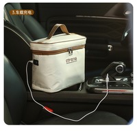 Boîte à Lunch Électrique Chauffante Portable 2/3/4 Niveaux, Conteneur Chauffe-Plat Empilable Anti-Fuite avec Sac Isotherme