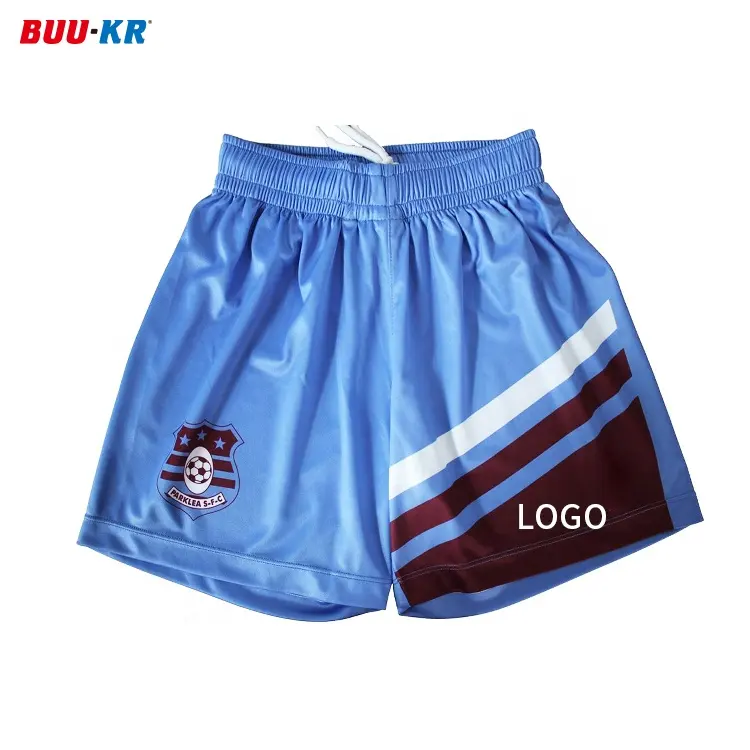 Buker Wholesale Custom Design Polyester Bulk Plain Youth Gym Mens Soccer Shorts