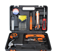HM TS Mini – Kit d'outils à main multifonctionnels en acier au carbone pour la réparation domestique et la menuiserie, 16 pièces, avec mallette rigide et clé à douille, garantie incluse