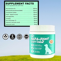 Complément alimentaire pour chiens à marque privée OEM : Comprimés à mâcher souples de Glucosamine et MSM pour la santé des hanches et des articulations des chiens
