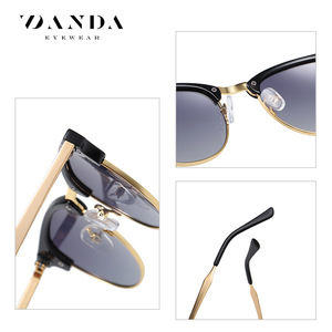 Danda Sunglasses Women Polarized TAC Lens Black Frame Gold Arms UV Protection Outdoor Fashion - Product Image 3