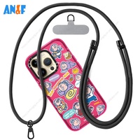 Cordons de Téléphone Portable Universels en Polyester Personnalisables, Ajustables avec Chaîne, Accessoire de Mode avec Logo pour iPhone, Cadeau d'Affaires