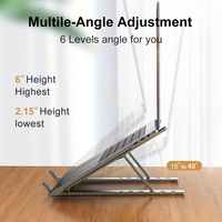 Support pour ordinateur portable en alliage d'aluminium, réglable en hauteur, pliable, support de bureau pour tablette, support pour ordinateur portable, support pour tablette
