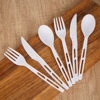 Vente en gros d'ensembles de couverts jetables compostables PLA/CPLA fourchette biodégradable couteau cuillère pour restaurants respectueux de l'environnement