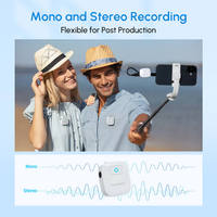 Système de microphone sans fil de style cravate FEELWORLD LM1, professionnel pour les appels vidéo en direct et les podcasts