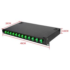 19 inç çerçeve tipi raf montaj Fiber optik Terminal kutusu 1U 12 Port SC UPC APC 12 çekirdek OTB Patch Panel POE 4G 3G GSM uyumlu - Product Image 1