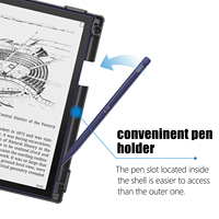 NET-CASE PU Cuir Antichoc Smart Cover Tablet Case Pour BOOX Note Air 2 / Air 2 Plus 10.3 pouces 360 Rotation Tablet Case