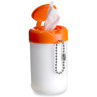 Mini-boîte de lingettes humides personnalisée, porte-clés, lingettes nettoyantes en mini-boîte à anneau de traction