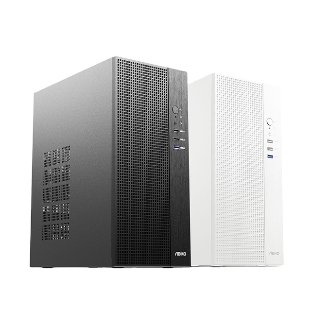 ABKO O10M BK MicroATX Steel Case MINI TOWER Lightweight 0.9 Chassis with 1x 80mm Fan and Audio USB Ports