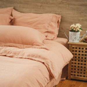 Set di Biancheria da Letto di Lusso in Lino 100% Personalizzato, Queen King <span class=keywords><strong>Matrimoniale</strong></span> Singolo, Include Lenzuola Federe <span class=keywords><strong>Copripiumino</strong></span> - Product Image 2