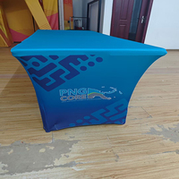 Mantel Personalizado con Logotipo a Todo Color, Cubierta de Mesa para Ferias Comerciales con Impresión por Sublimación y Parte Trasera Abierta