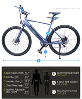 Nouveau Vélo Électrique Urbain 700C pour Adulte 2026 avec Cadre en Acier, Moteur Arrière 36V 250W, 7 Vitesses, Freins à Disque Doubles, Électronique Haute Vitesse
