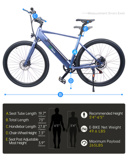 Bicicleta Eléctrica Todoterreno para Adultos 2026, Motor de 36V 250W, Multifuncional, 700C, Bicicleta Eléctrica Urbana, Bicicleta de Montaña Eléctrica para Hombre - Product Image 3