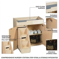 Ensemble de meubles de crèche Montessori, table à langer moderne pour tout-petits avec rangement pour garderie, centre de soins aux enfants