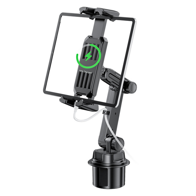 Car Tablet Phone Holder Dashboard Cup Holder Universal Phone Holder Charging Feature for Car Navigation