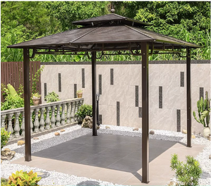 ANCSEM Gazebo de jardin de haute qualité, portable, moderne, durable, en aluminium, pour activités de plein air, gazebo de fête, toit rigide - Product Image 5