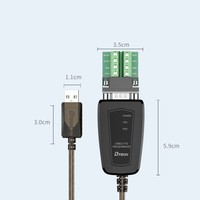 Cable Serial de Transmisión de Datos DTECH USB a RS232/485/422 DC5V 0.5M DT-5019C