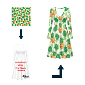 Abiti da <span class=keywords><strong>sera</strong></span> donna <span class=keywords><strong>stampa</strong></span> elegante su richiesta abito unico donna personalizzato 2023 manica lunga abiti da spiaggia donna estate - Product Image 1