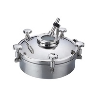 Trou d'homme extérieur rond sanitaire de SANTHAI avec l'acier inoxydable 304/316L de visionneuse en verre