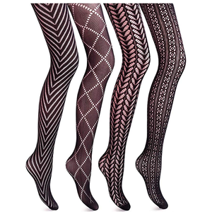 Commercio All'ingrosso Senza Soluzione di Continuità Jacquard Embroid Floral Patterned Calze a Rete/di Modo <span class=keywords><strong>Collant</strong></span> - Product Image 3