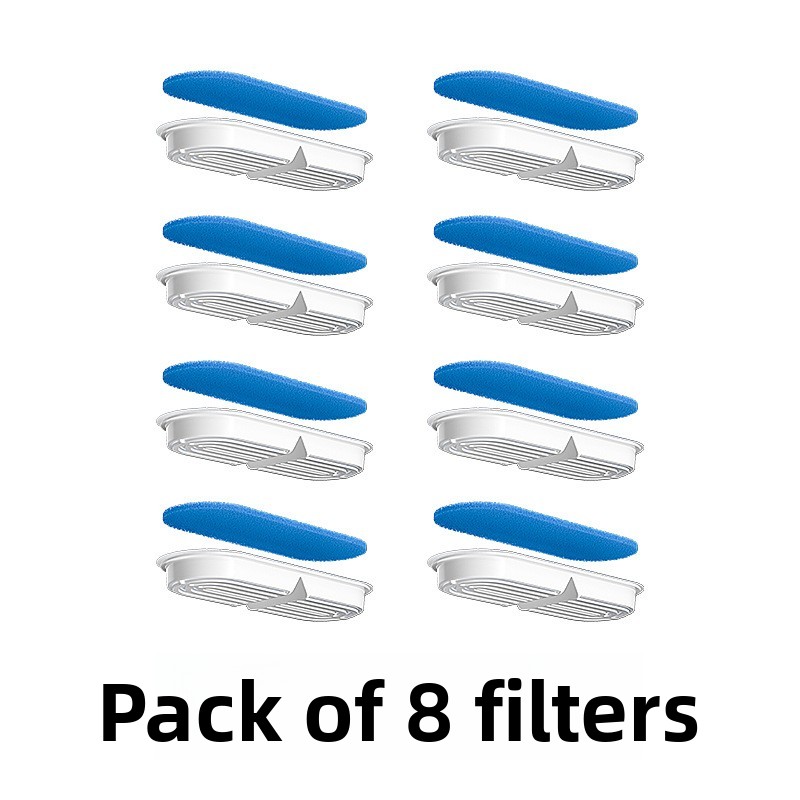 Cartouches filtrantes bleues et blanches - paquet de 8